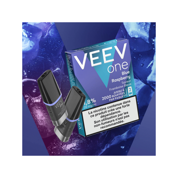 Pack de 2 Pods pré-remplis One Blue Raspberry - Veev