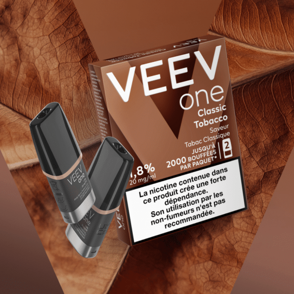 Pack de 2 Pods pré-remplis One Classic Tobacco - Veev