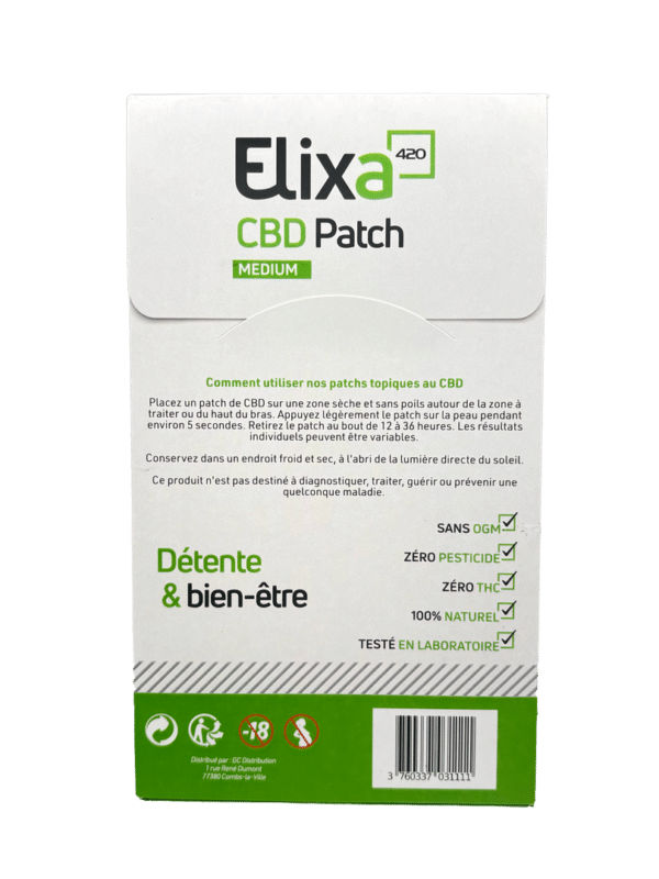 Patchs CBD x30 - Elixa 420 - 15mg par patch – Image 2