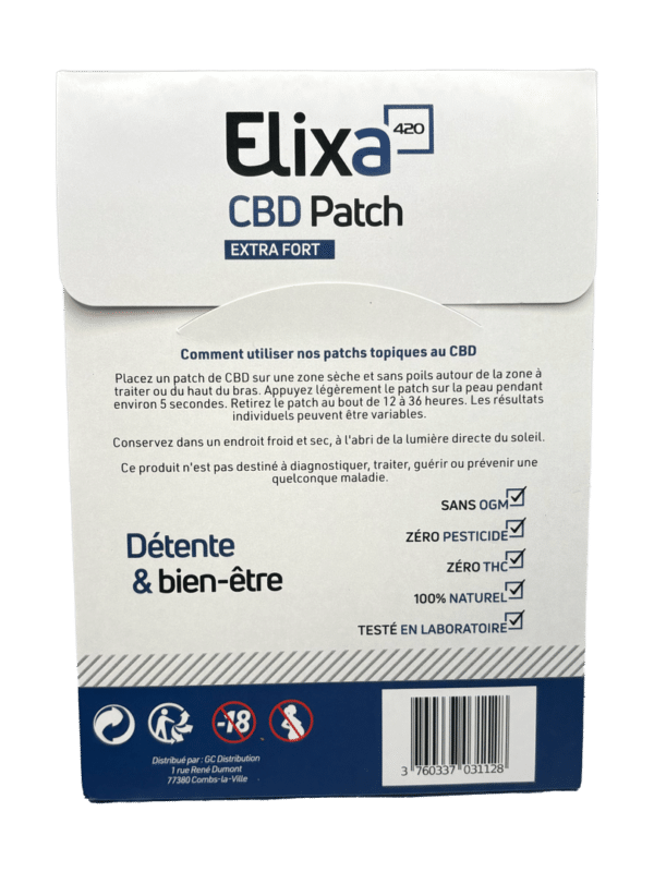 Patchs CBD x30 - Elixa 420 - 30mg par patch – Image 2